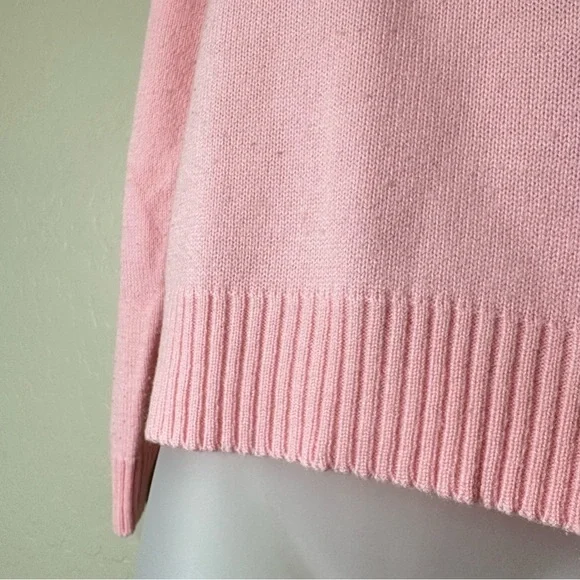 Vintage Pink Sweater Bubblegum Pink Coquette VTG Jrs L - Picture 2 of 7